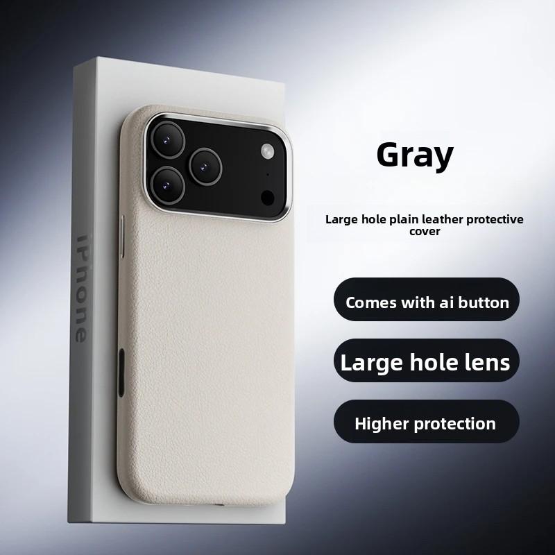

High-end Premium Genuine Leather Magnetic Charging Case For IPhone 17 Pro Max 17Air AI Smart Control Camera Button Protect Cover iPhone17 Pro