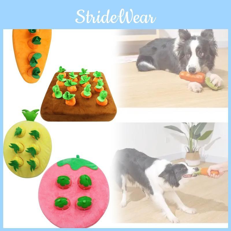 Toys Dog Interactive Strawberry Pineapple Carrot Snuffle Mat Dogs Plush Puzzle