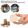 30Pcs Natural Wood Slices 3-4CM Unfinished Wooden Circles Tree Slices DIY Round Wood Crafts for Wedding Christmas Party Decor