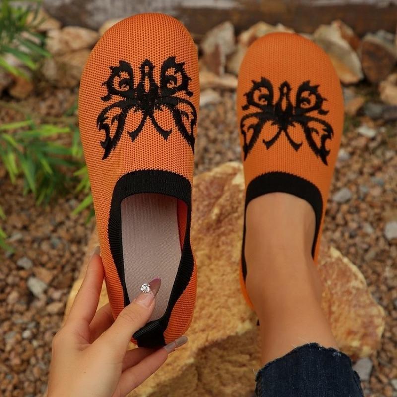 Spring and Summer New Fly-woven Mesh Breathable Women's Shoes Comfortable and Fashionable Versatile Flat-bottomed Casual Women's Shoes
