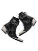 Dark Rock Men's and Women's Niche Punk Western Cowboy Metal Thick Heel Youth Stage Leather Short Boots Trend
