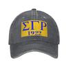 Sigma Gamma Rho 1922 Denim Fabric Cap Casual Baseball Caps Adjustable Hat Summer Unisex Baseball Hats