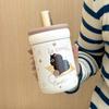 500ml Insulated Water Cup Cartoon Straw Drinking Cup Large Capacity Thermos Bottle  Cold Hot Mugs