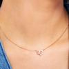 Tirr Lirr Galaxy Heart Tulip Silver Pink Necklace TNSSVP13979S
