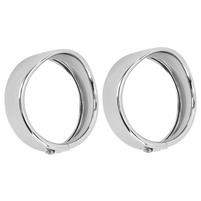 

Motorcycle LED 7 Headlight Trim Visor Ring 4.5 HeadLamp Fog Light For Harley Touring Road King Electra Glide Softail FLD/FLH