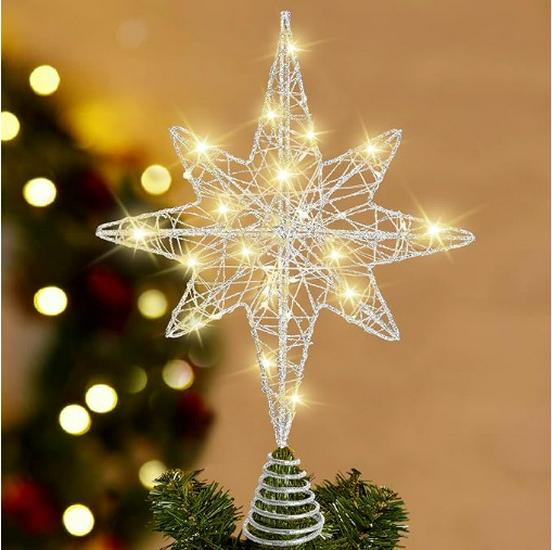 LED Iron Star Christmas Tree Topper