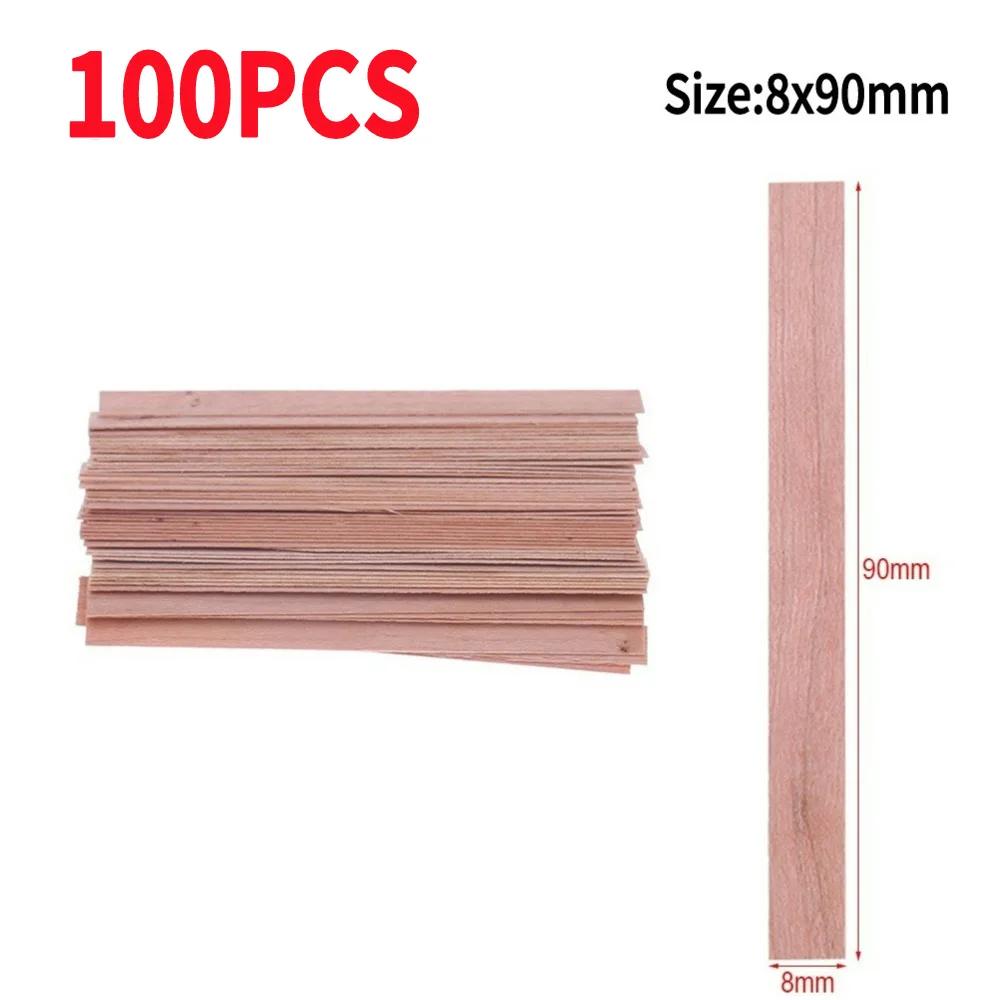 50/100 STuks Houten Kaarsenlonten Rookloze Kaarsenlonten Handgemaakte Kaarsen Soja of Soja Paraffine voor DIY Kaarsen Maakbenodigdheden Gereedschap