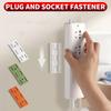 Toocki Self-Adhesive Power Socket Strip Fixator Wall Mounted Self Adhesive Punch Free Row Plug Holder for Kitchen Home Office