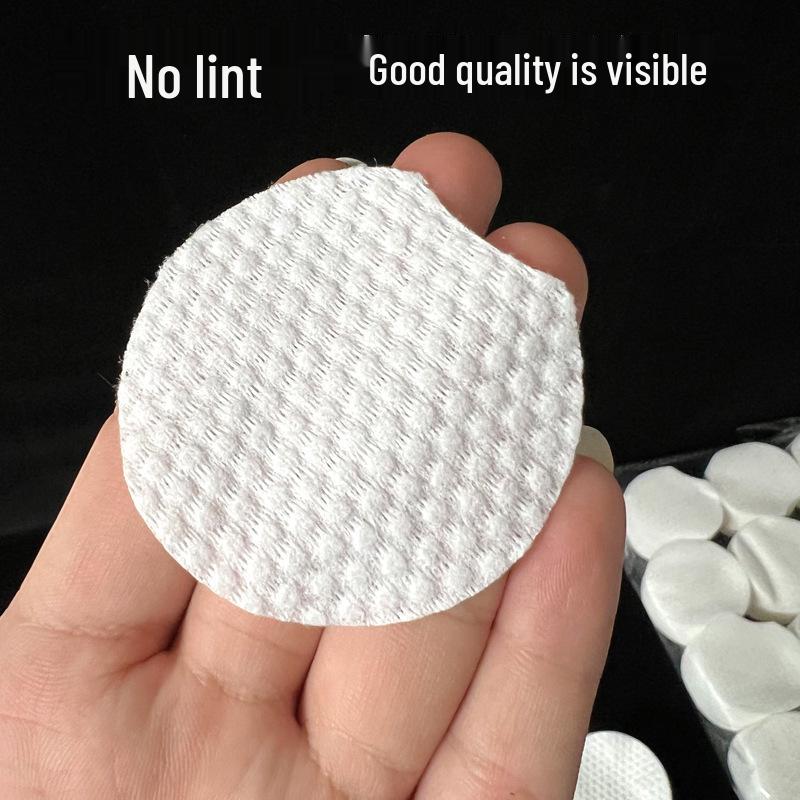 1200pcs Half-Round Cotton Pads, 80g Thick, Pearl Dot Texture, for Wet Compress & Makeup Removal with Salicylic Acid