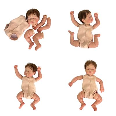 19'' Reborn Doll Kit Baby Doll Toy Nurturing Doll Realistic Handmade Soft Unfinished Vinyl Doll Children DIY Craft Toy