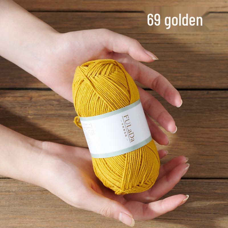 Baby 4-fädig gekämmte Milchbaumwollgarnknäuel zum Handstricken & Häkeln - DIY Puppe, Pullover, Schal Materialpaket