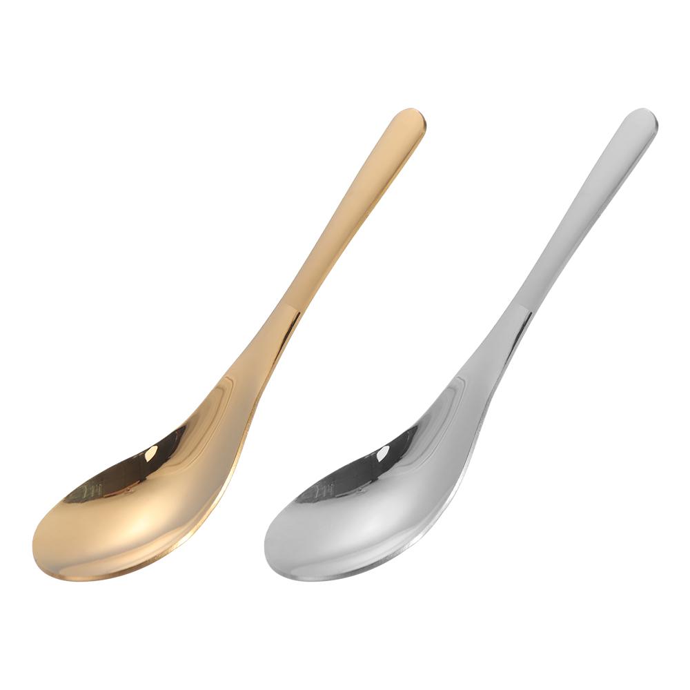 Gold Silver Soup Spoons Polished Stainless Steel Spoon Pot Spoon   Rice