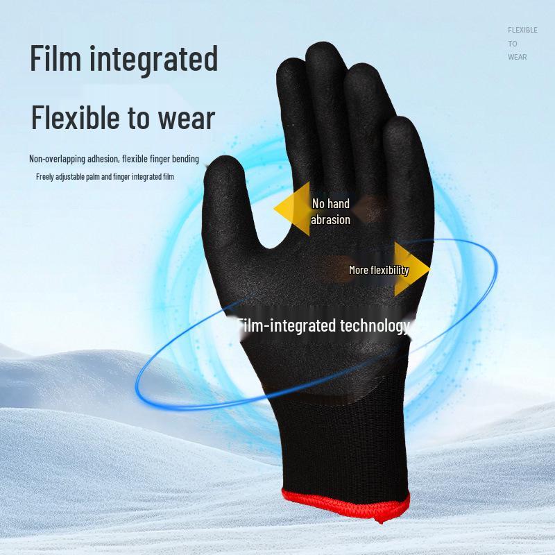 Dengsheng 306 Waterproof, Non-Slip, Wear-Resistant Winter Gloves for Cold-Weather Fishing (Fleece-Lined, -40°C Protection)