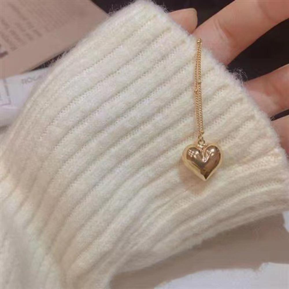 JMXD-трехмерное ожерелье в форме персикового сердца для женщин, цепочка с сердечком на ключице, кулон «Любовь», свитер, аксессуары для хипстеров