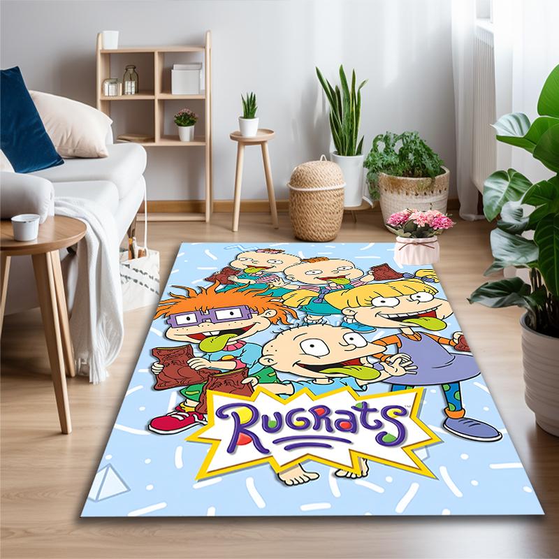 1pc Cartoon Kids Sledding Rug, Digital Printed Home Chair Sofa Mat, Durable Office Area Carpet, Beautiful Festival Decorations