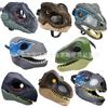 Dinosaur Mask with Movable Mouth, Jurassic Tyrannosaurus Rex Dinosaur Mask with Movable Mouth for Chewing, Triceratops Headgear, Velociraptor