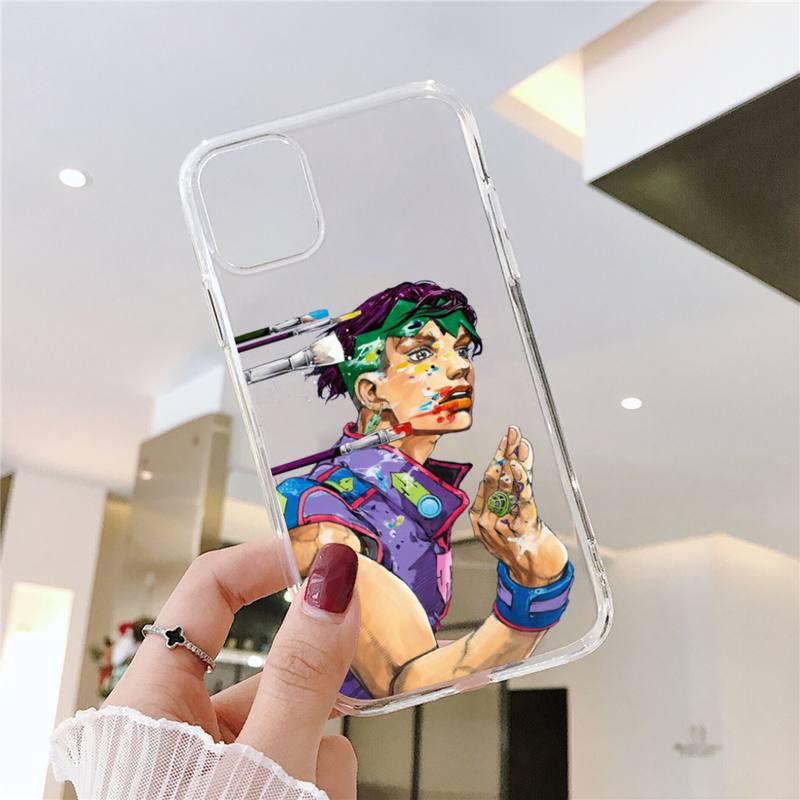 JoJos Bizarre Adventure Anime Phone Case For Xiaomi10T 11 Note10 Redmi7 8 9 S Pro K40 Poco3 Transparent Shell