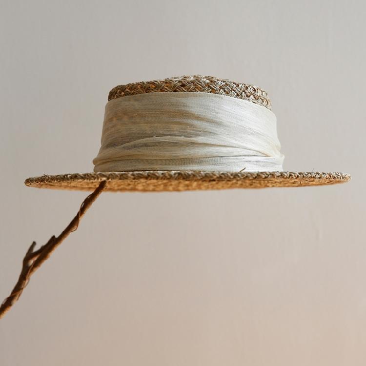Women's Ribbon Victorian Hat Natural Paper Straw Adjustable Band Breathable Design Beach Gardening Hat