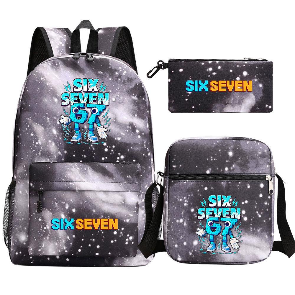 Schulrucksack mit großer Kapazität und Schultergurt; Schüler Drei-teiliges Federmäppchen-Set