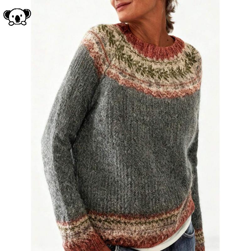 Z 66643 Color Block Crew Neck Sweater