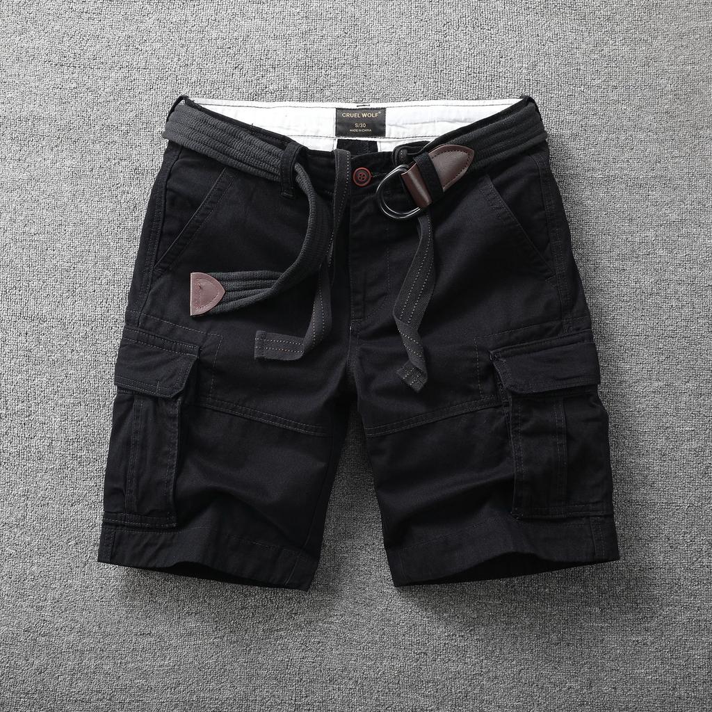 New Summer Casual Shorts, Cotton Loose Camouflage Work Pants, Men's and Youth Straight Leg Men's Pants