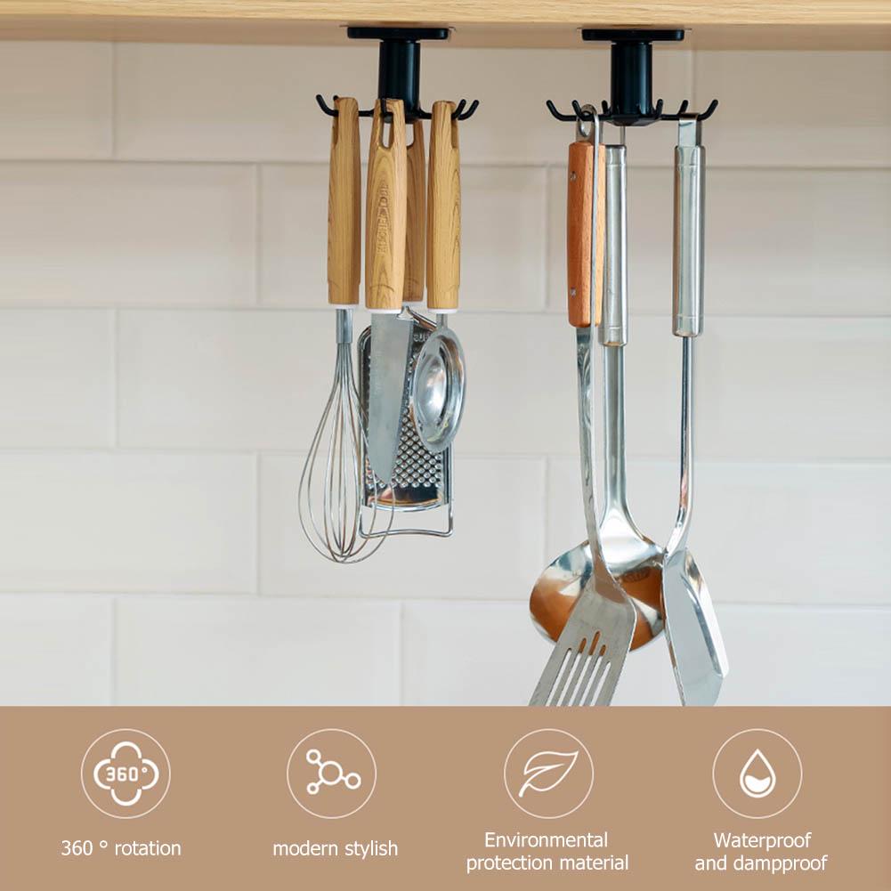360° Rotating Storage Hook 6-claw Wall Mounted Hanger Kitchen Gadgets Bath Hook 360° Rotating Storage Hook 6-claw Wall Mounted Hanger Kitchen Gadgets Bath Hook