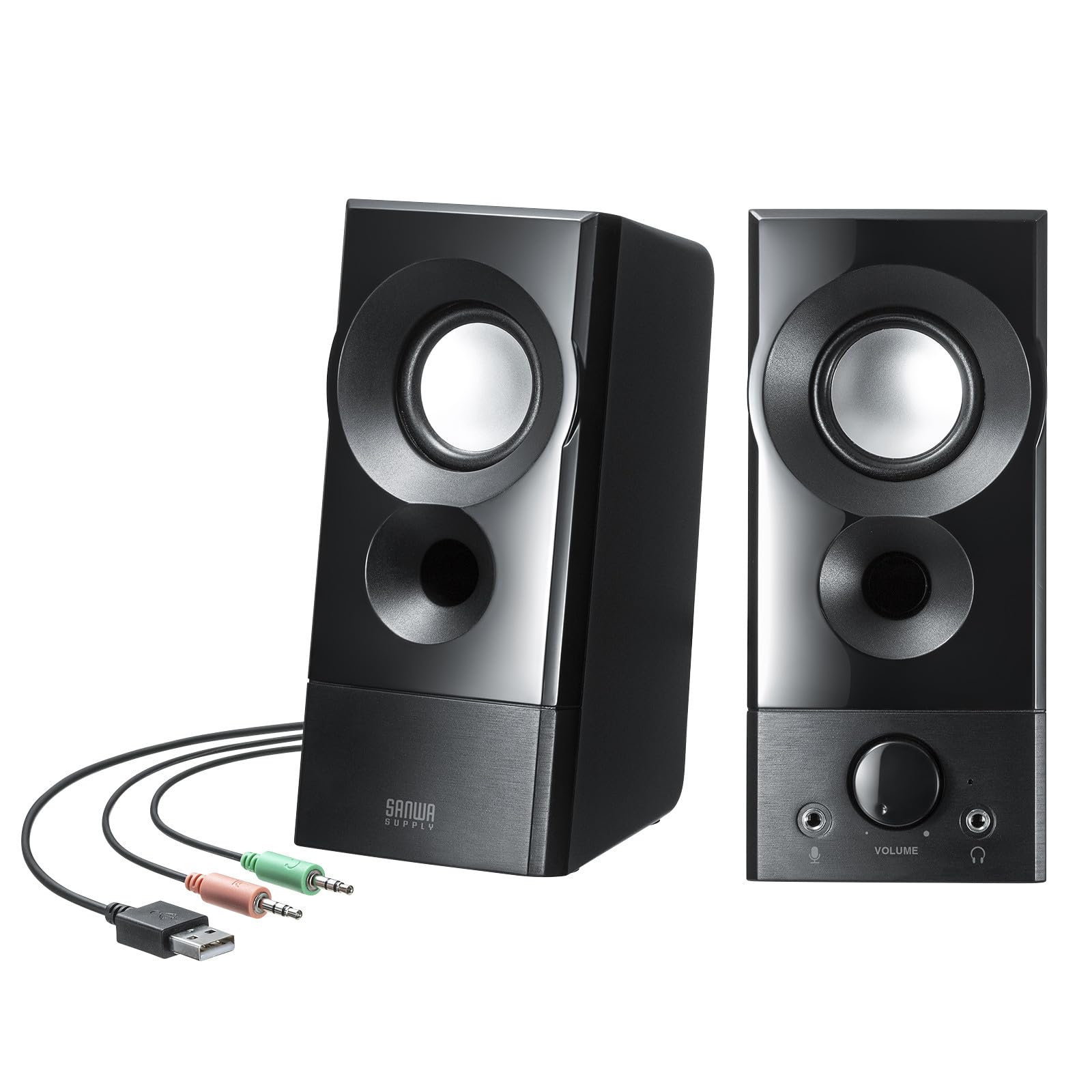 

Sanwa Supply USB powered speaker practical output (maximum 6W) MM-SPL20UBK