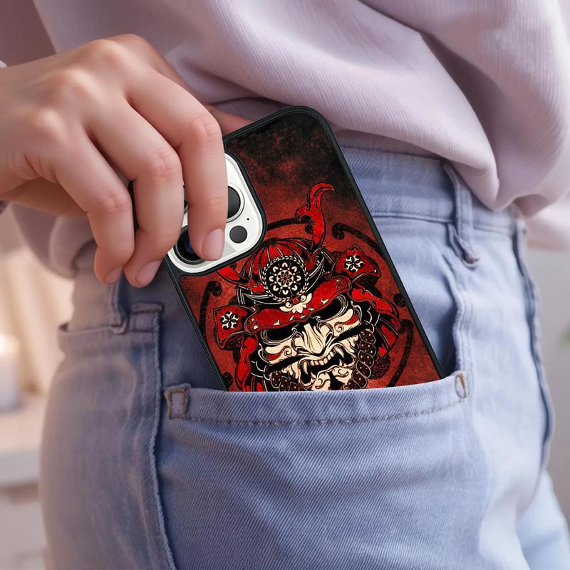 Japanese Hannya Mask Phone Case For iPhone 17 Air 15 16e 14 13 Pro Max Coque 12 11 Pro Max PLUS Cover