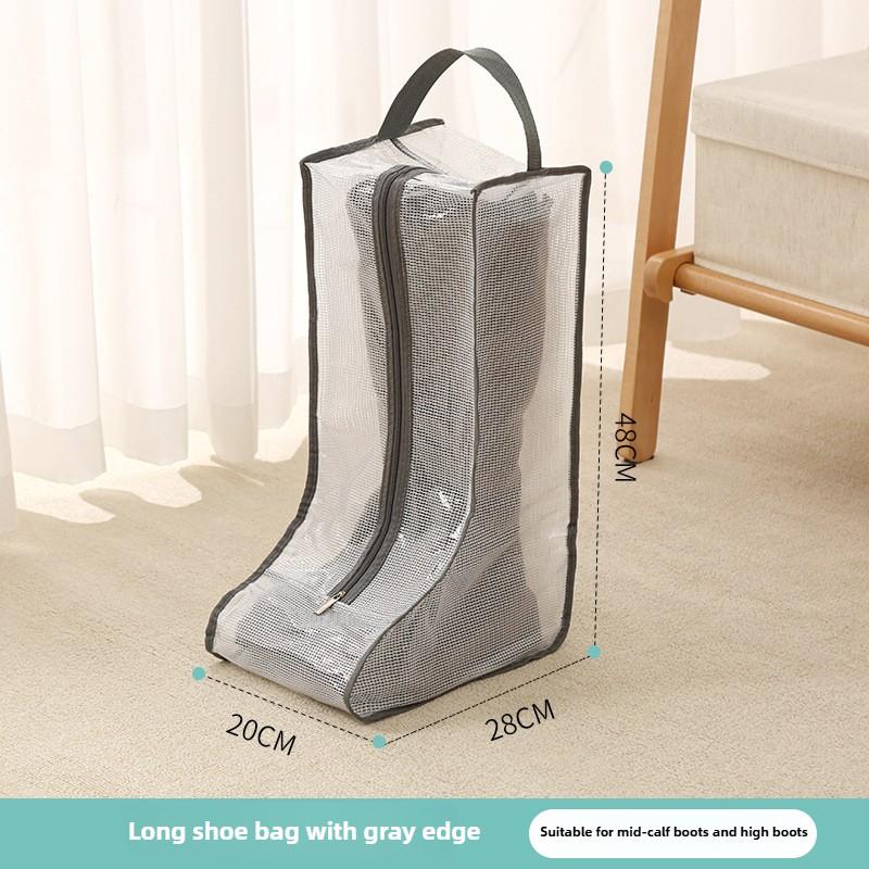 Long/Short Convenient Shoe and Boot Transparent Storage Bag, Dustproof and Waterproof, Essential for Travel, Home, and Camping