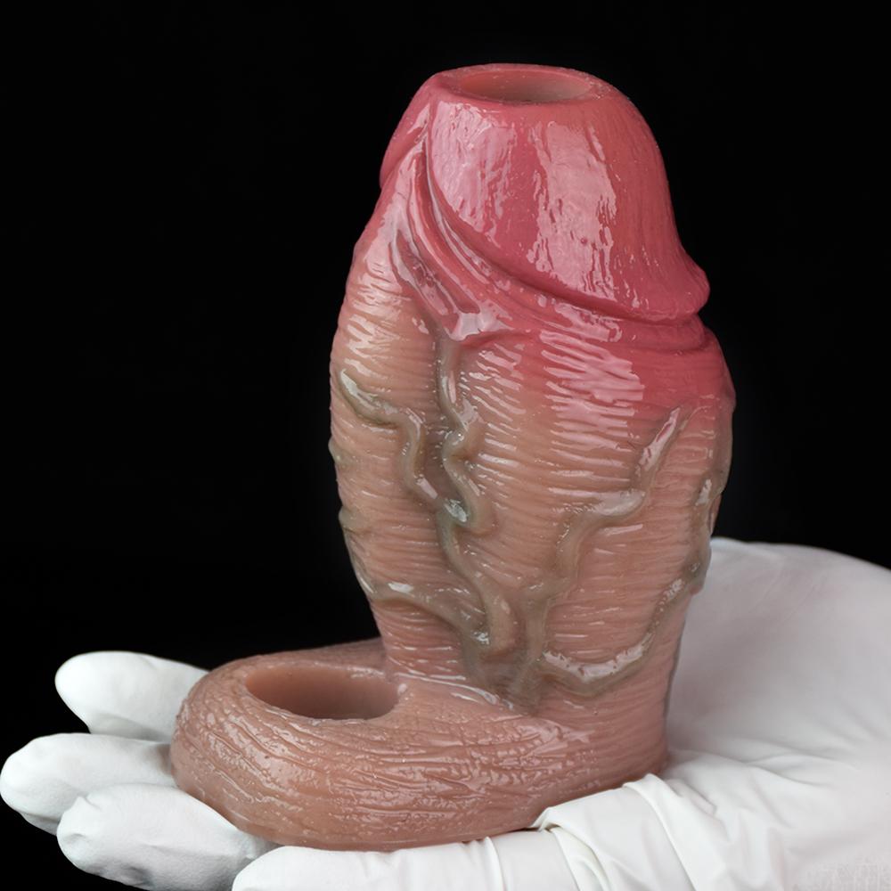 Realistic Silicone Penis Sleeve Extender Condom Cock Enlarger Strap On Adult Dildo Sex Toy