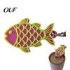 Easy Grip Soda Tab Remover 3D Printed Fish Can Opener & Nail Saver, Cute Fish-Shaped Outdoor Picnic Beer Tool with Keychain, Portable Bottle for Cans,
