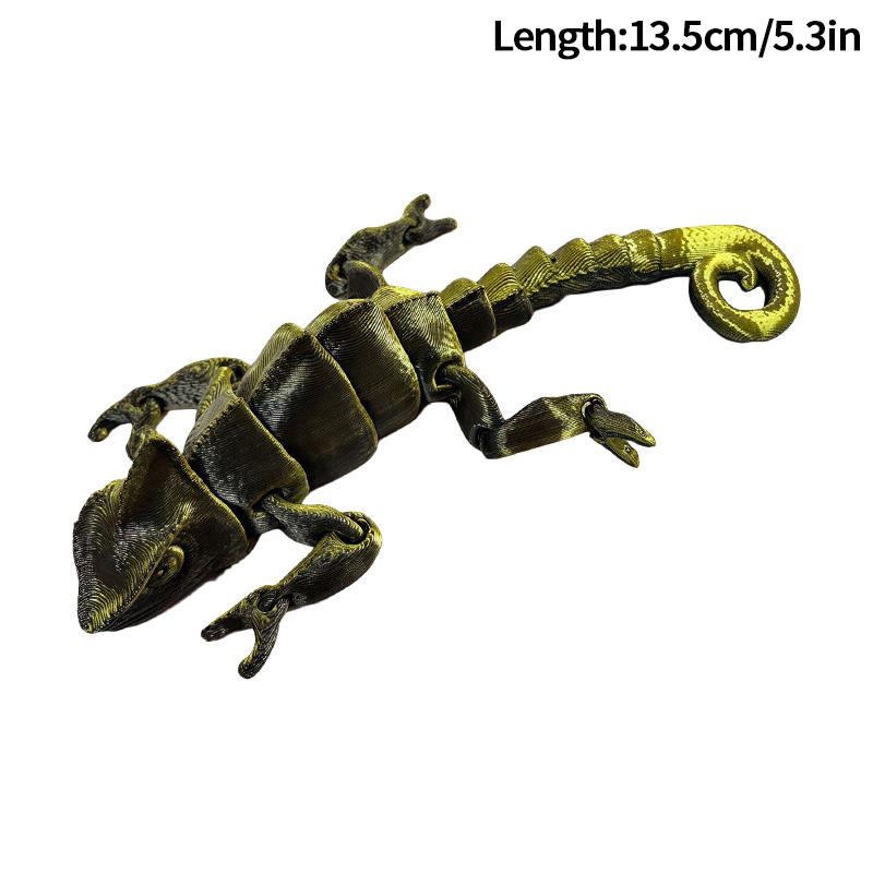 3D imprimate cameleon articulație mobilă luminos cameleon figurină model pește rezervor peisaj creativ animal ornament decor copil cadou