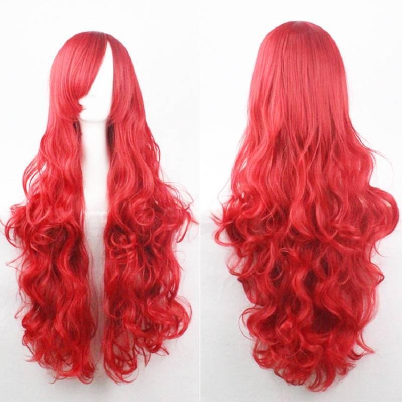 80cm Lange Wellenperücke in Lebhaften Farben Hochtemperaturfaser Ideal für Cosplay-Veranstaltungen