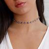 Stainless Steel Blue Eye Necklace Minimalist Clavicle Chain Fashion Colorful Anklet  Daily Wear