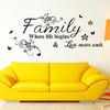 English Proverbs Flower Pattern Waterproof Self Decorative TV Background Wall Sticker