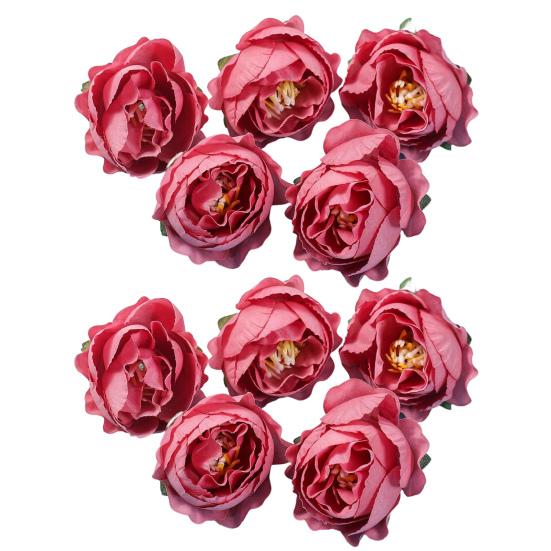 

10 шт. 4,5 см легкої штучної голови троянди 3D Креативний красивий корсаж Штучна квітка