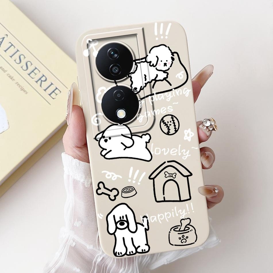 For Honor X7b Cute Panda Rabbit Cartoon Case HonorX7b X 7B 4G CLK-LX1 LX2 LX3 Camera Protective Soft Silicone Phone Cases