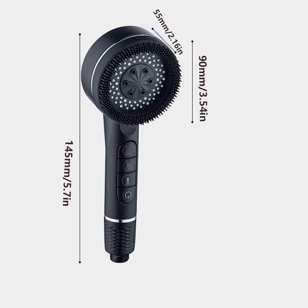 One-Key Stop Water Shower Head 4 Modes Shower Sprayer Head High Pressure Showerhead  Home Shower