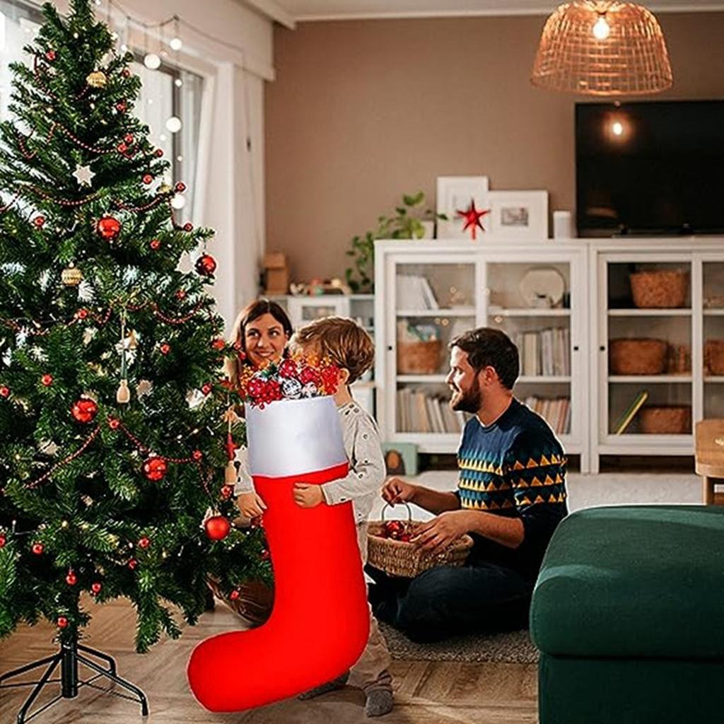 38 Inch Christmas Stockings, Oversized Stockings, Holiday Season Family Party Decorations, Hanging Stockings