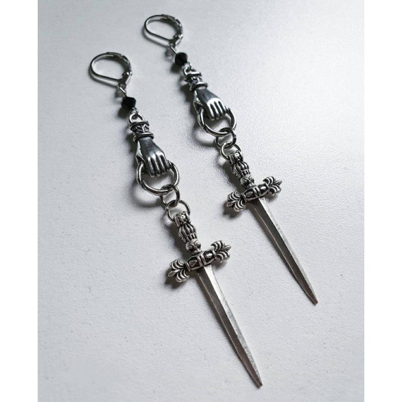 Hot Selling Gothic Moon Sword Earrings