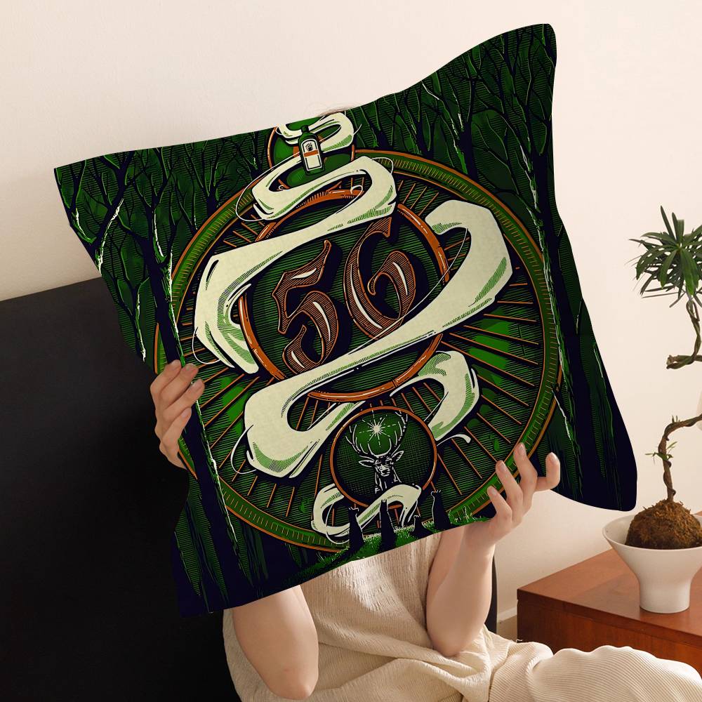 J-Jagermeister Anime Cushion Cover Polyester Sofa Cushions Decorative Throw Pillows Home Decoration Pillowcover