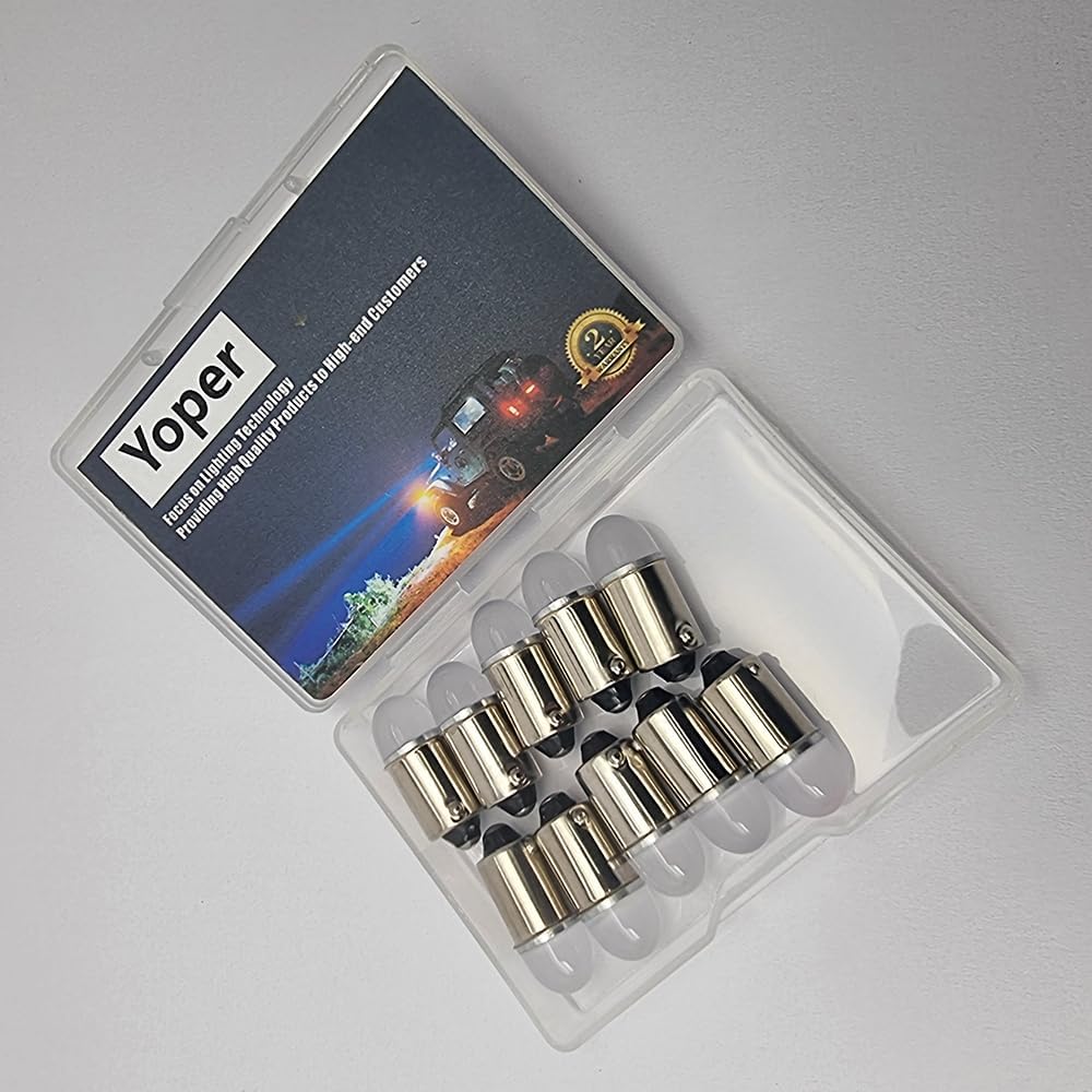Yoper BA9S 53 57 1895 64111 LED Light Bulb for Car 12V White