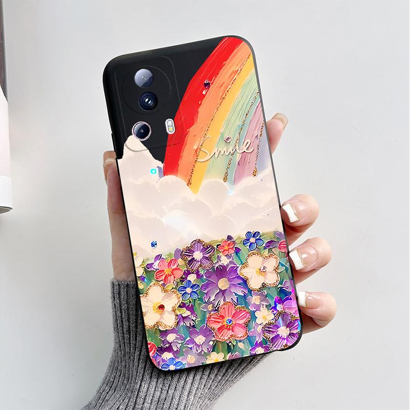 For Xiaomi 13 Lite Civi2 Phone Case Cute Cartoon Cat Fox Soft Silicone Bumper Cover For Xiaomi13 Lite Xiaomi Civi 2 Fundas Shell