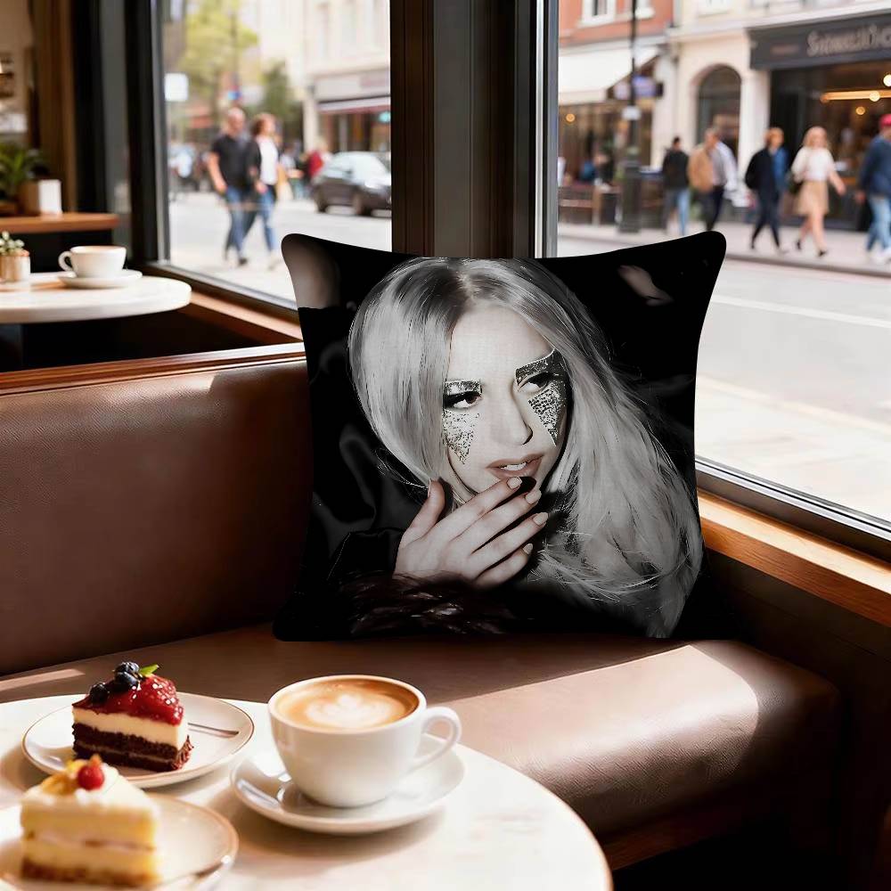 Singer Llady Ggagaes Pillow Case For Sofa Decor Car Office Room Printing Cushion Cover Decorations And Protector
