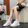Daily Outer Wear Casual Shoes Thick-soled Heightening Women's Shoes 2025 Spring and Summer Versatile Classic Round Head Lace-up Little White Shoes 