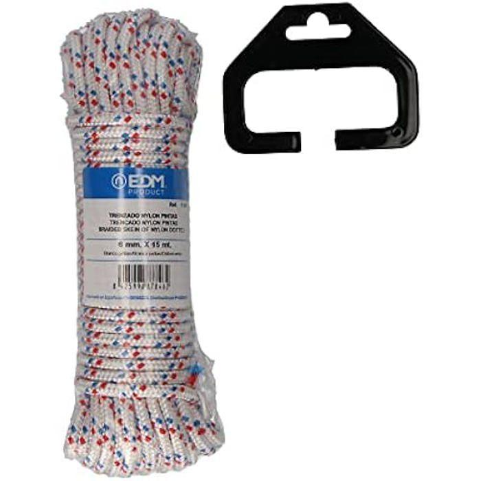 Écheveau Tressé Nylon 15MTS Blanc - EDM - Bois - PEINTES