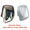 Novel Style Streamer Light Car Chrome Accessories Trim Side Mirror Covers With LED For Toyota Kluger Highlander 1998 2000 2003