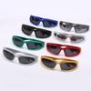 Y2K Cyberpunk Sunglasses Women Men 2000S Retro Wrap Around Eyewear Oval Frame Punk Goggles UV400 Designer Goggle Sunglasses
