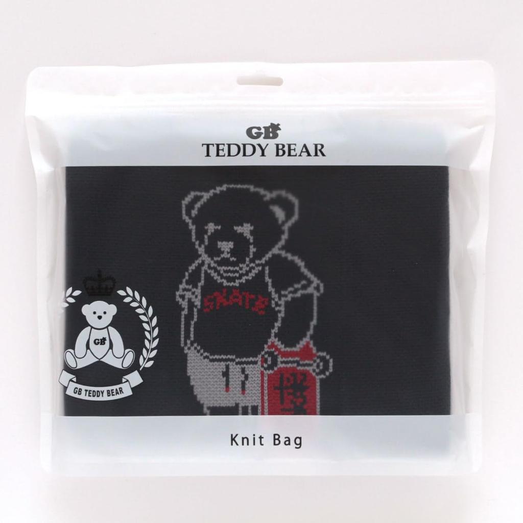 Blooming Great British Teddy Bear Knit Eco BagMy Bag (Packaged) Skater Bear 001579-0001-02