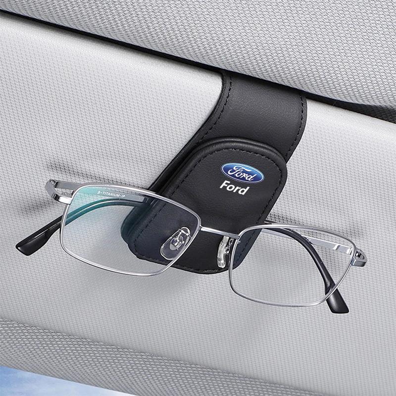 NGGU1 Car Sun Visor Glasses Clip Ticket Card Storage Clamp For Ford Fiesta Mondeo Fusion Explorer Shelby Edge Focus Transit keychain